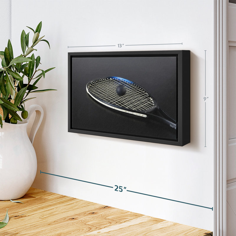 «Black Squash Équipement Wall Art», H 13 po x l 9 po