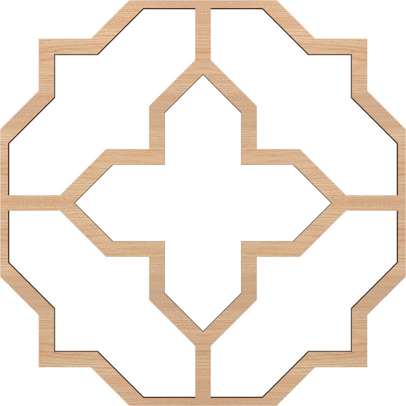 Laird Decorative Ceiling Fretwork, Light Rose, 33" H x 33" W x 0.375" D