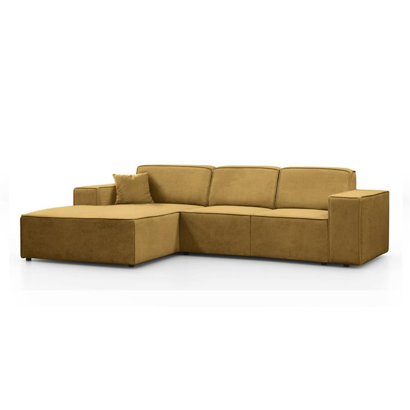 Avionna 4 Seater Sofa & Chaise, Left Hand Facing, Yellow