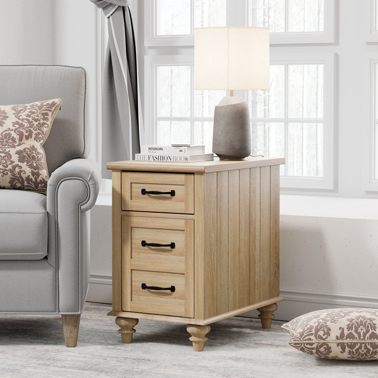 Scarlett End Table with Storage and Built-In Outlets