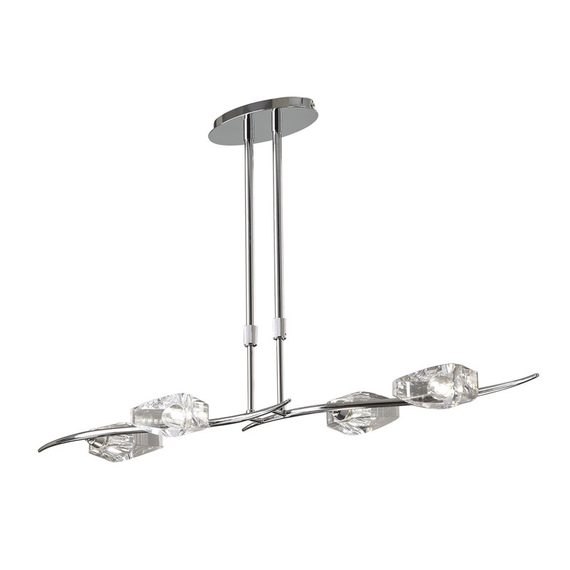 Brockington 4 - Light Kitchen Island Pendant, Polished Chrome