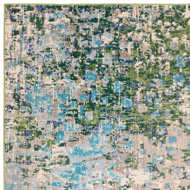 Antebi Abstract Area Rug, Rectangle 80 x 150 cm