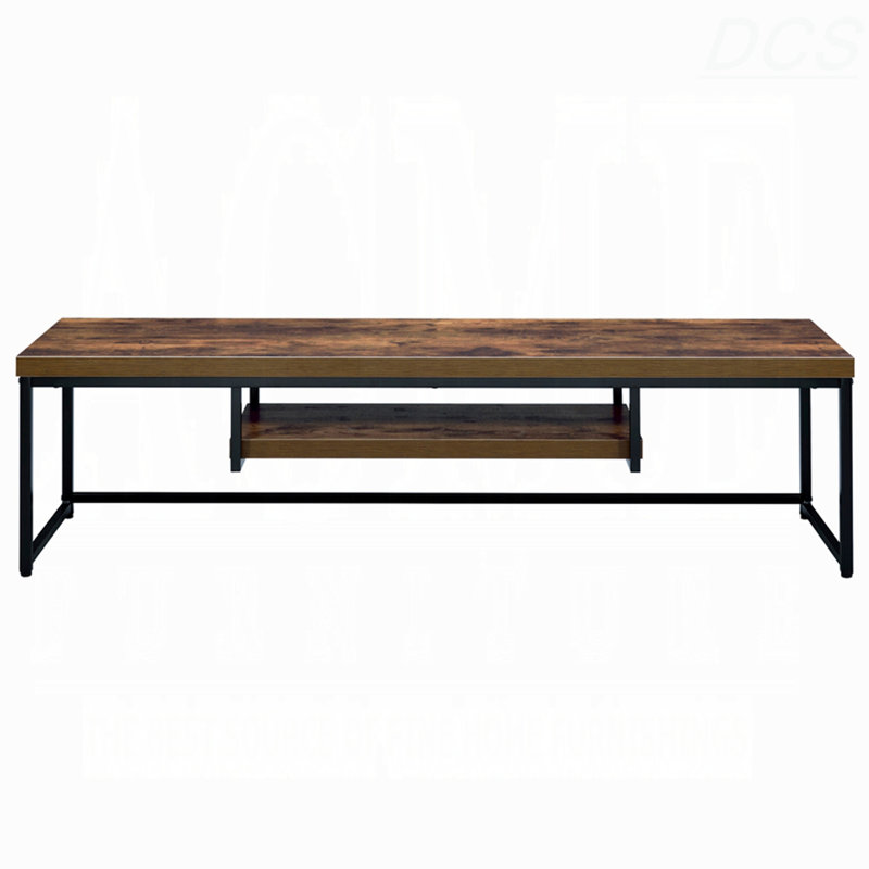 Meuble télé de style industriel 1 pièce, H 16,02 po x l 59 po x P 16 po