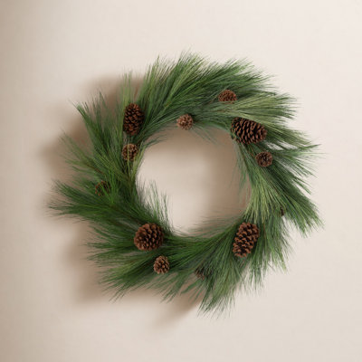 Artificial 28" Long Pine Wreath