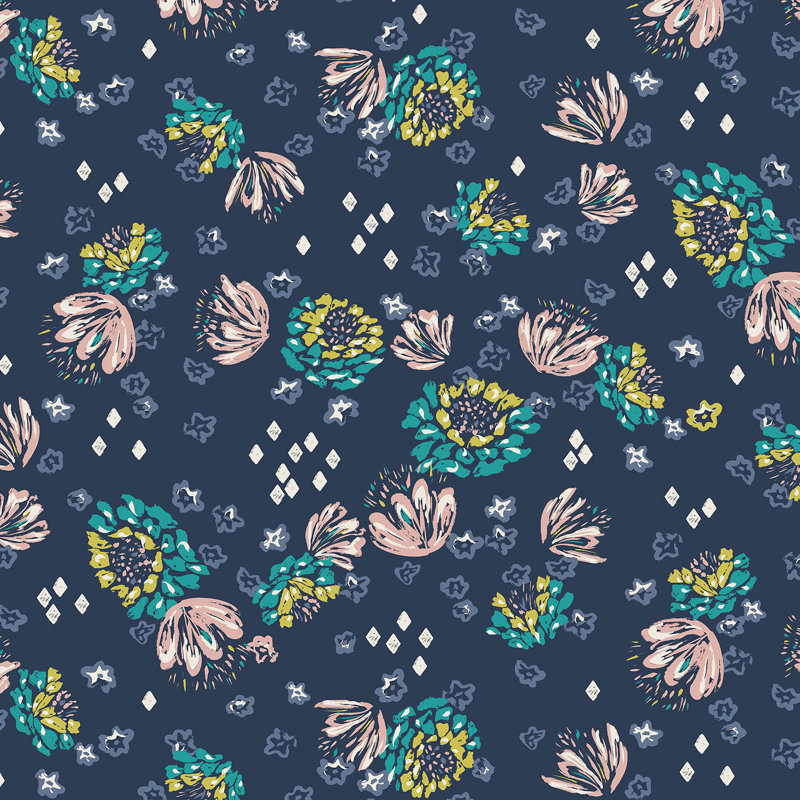Ensemble de housse de couette en microfibre DiaNoche par Metka Hiti - Fleurs diamantées