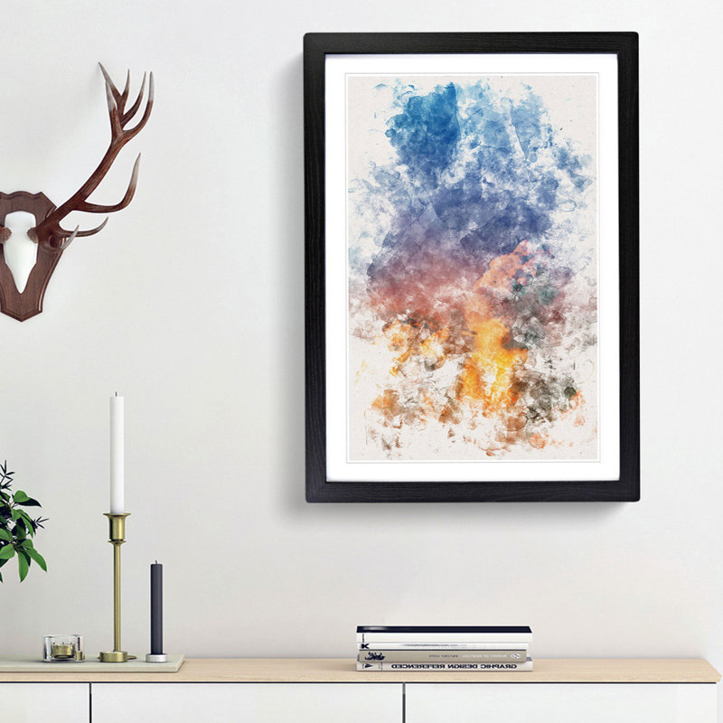 Rising Clouds - Picture Frame Painting Print, Black Framed, 87cm H x 62cm W x 2cm D