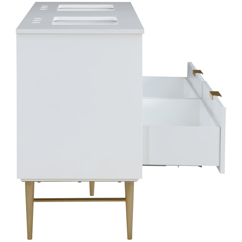 Meuble-lavabo de 60 po Miha, Or