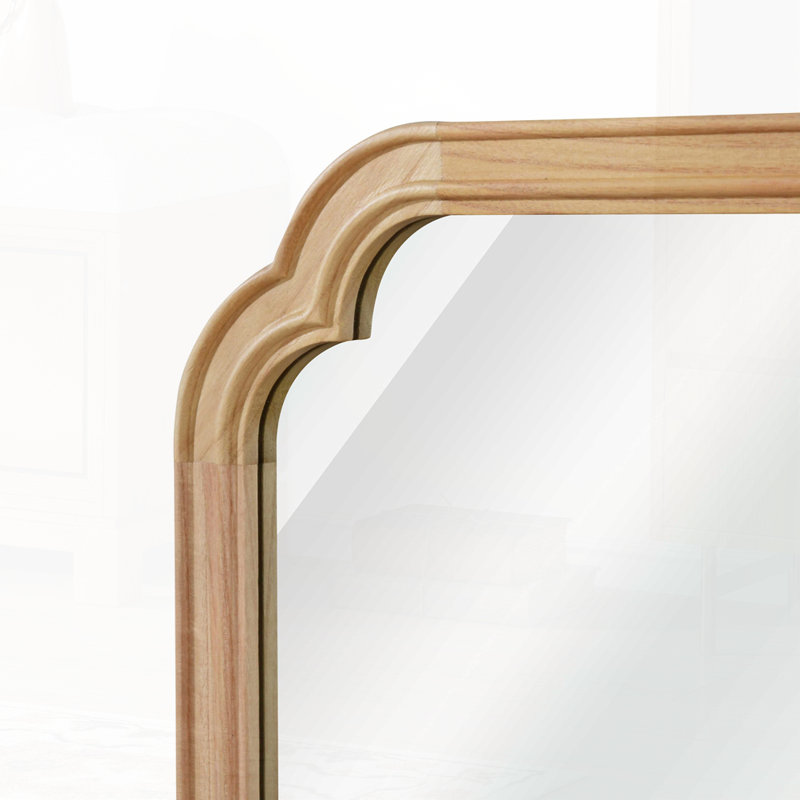 Miroir de coin, 24 po x 1 po, Bois naturel