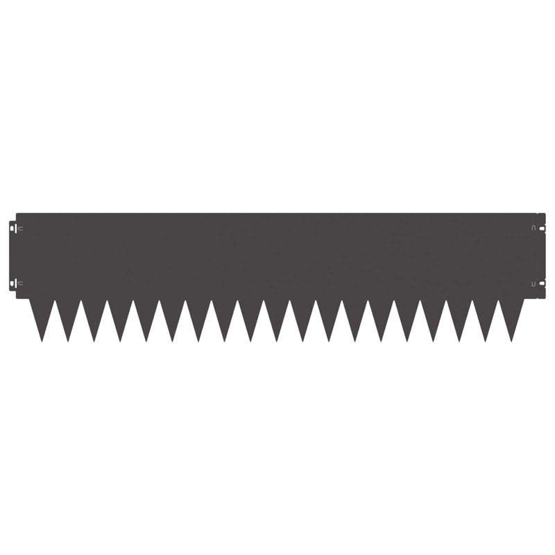 Lawn Edging Fencing, 25cm H x 103cm W, Black