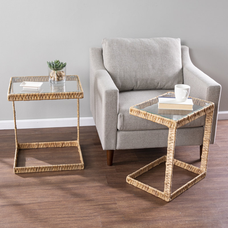 Ismaya Glass Tray Top Nesting Tables