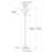 51.77" Mid-Century Modern Floor Lamp With Triple Glass Shade Design – Vintage-Inspired Standing Lamp With Stable Base For Living Room Or Bedroom-189624779