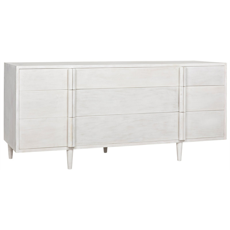 Morten 72'' W 9 - Drawer Dresser, White Wash
