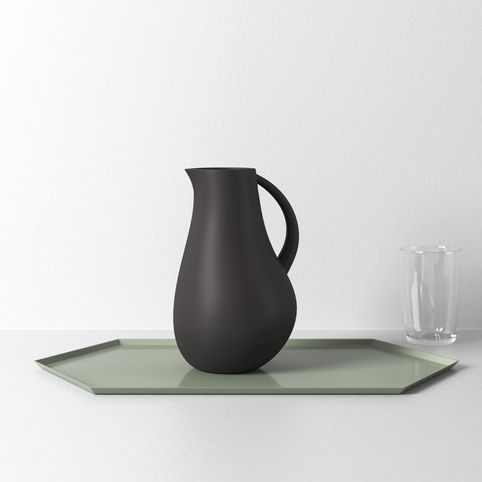 Borgen Stoneware Pitcher, Basalt