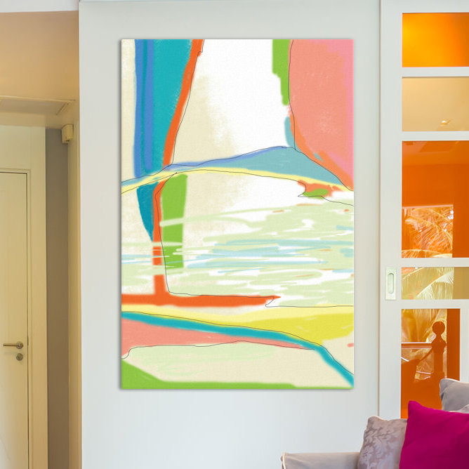 « landscaped landscape iii », peinture sur toile tendue, H 26 po x l 18 po x P 1,5 po