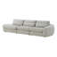 Canapé modulaire 144 po avec design ergonomique et coussins moelleux en mélange de plumes