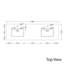 74'' Double Bathroom Vanity Top with Sink