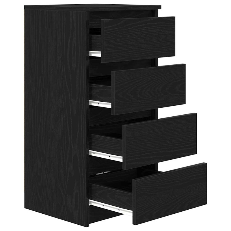 Sideboard 37.5X35x76 Cm Engineered Wood, Black Oak
