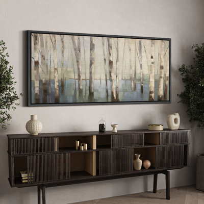 Aspen Birch " Birch Tree Forest Reflections On Water Modern Art Relax Calm Warm Extra Large Pictures "