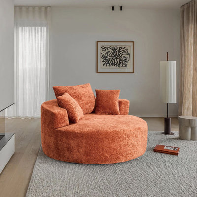 54 po. Canapé orange 54 po.