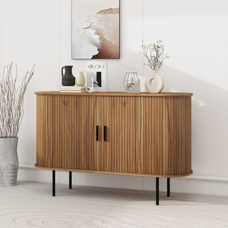 47" Sideboard with Tambour Door, Brown