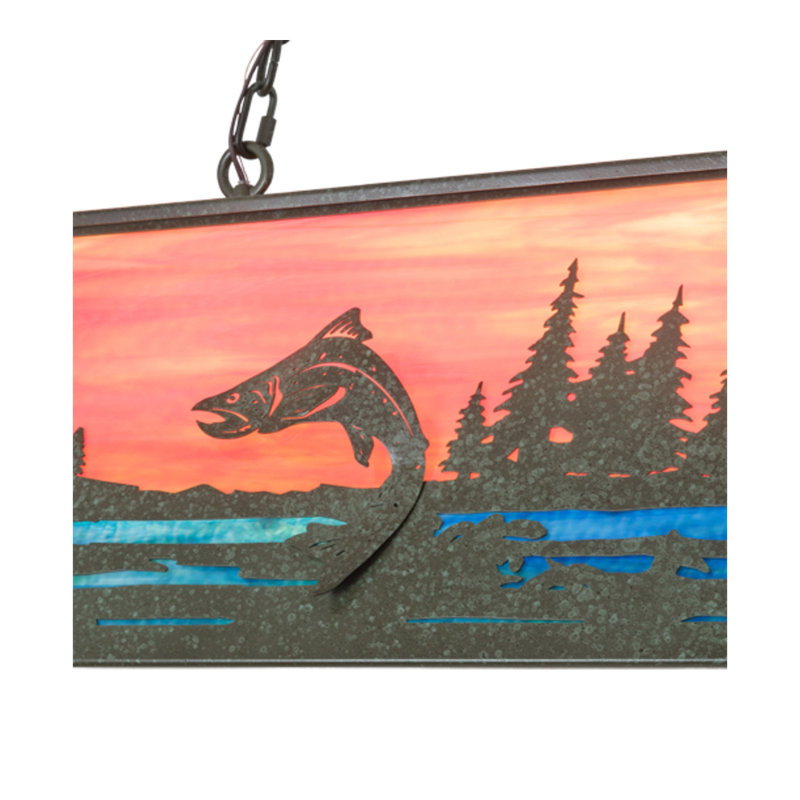Trout And Fisherman 6 - Light Pendant