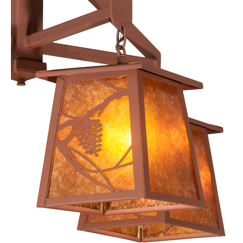 Rustic Lodge 4 - Light Chandelier, Rust