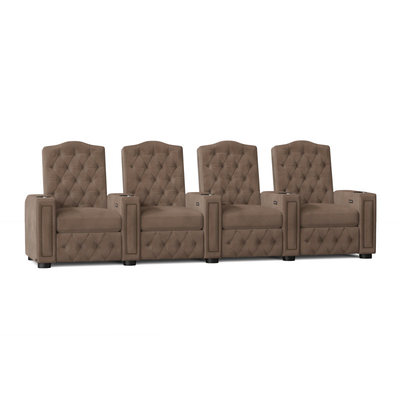 Rangée de sièges de cinéma Regal HR Series (rangée de 4), Sable Smartsuede