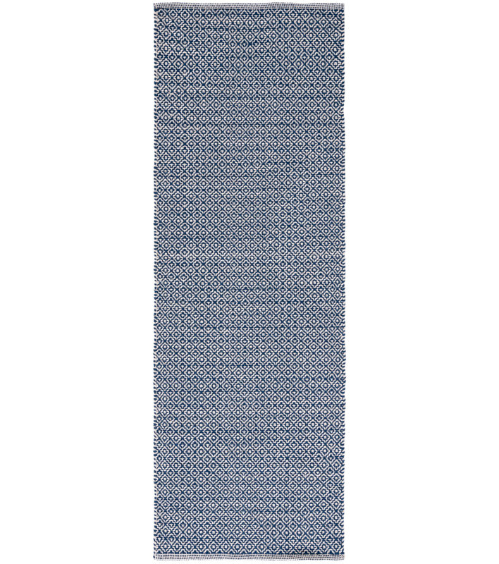 Absaln Hand Woven Cotton Geometric Rug, Runner 2'3" x 7'