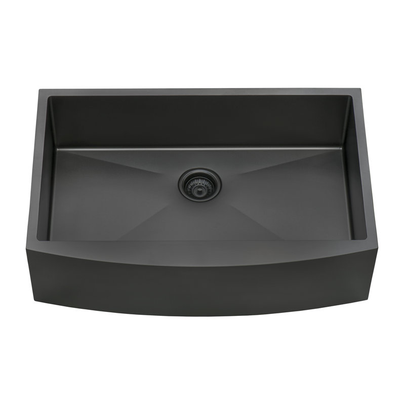 Terraza 30" L x 22" W Farmhouse Kitchen Sink, Gunmetal Black