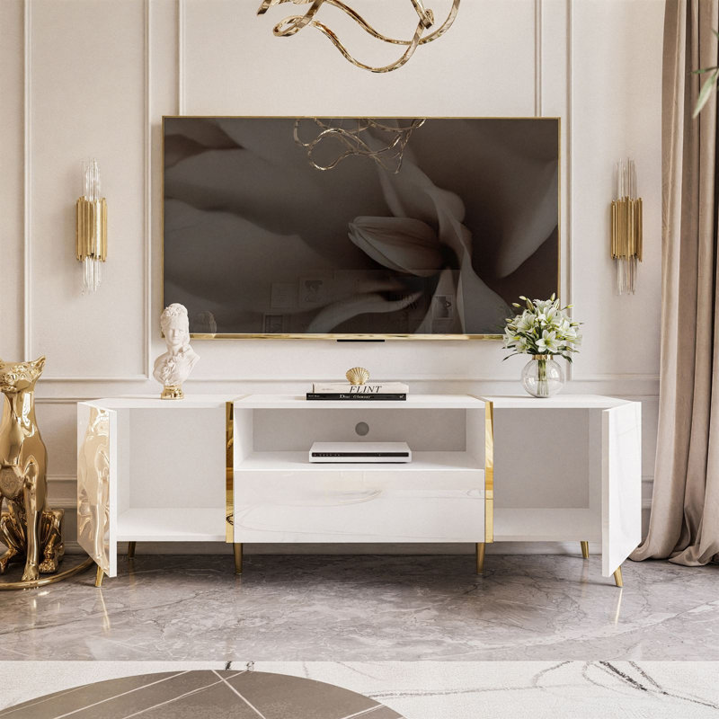 Adkins TV Stand for TVs up to 65", White
