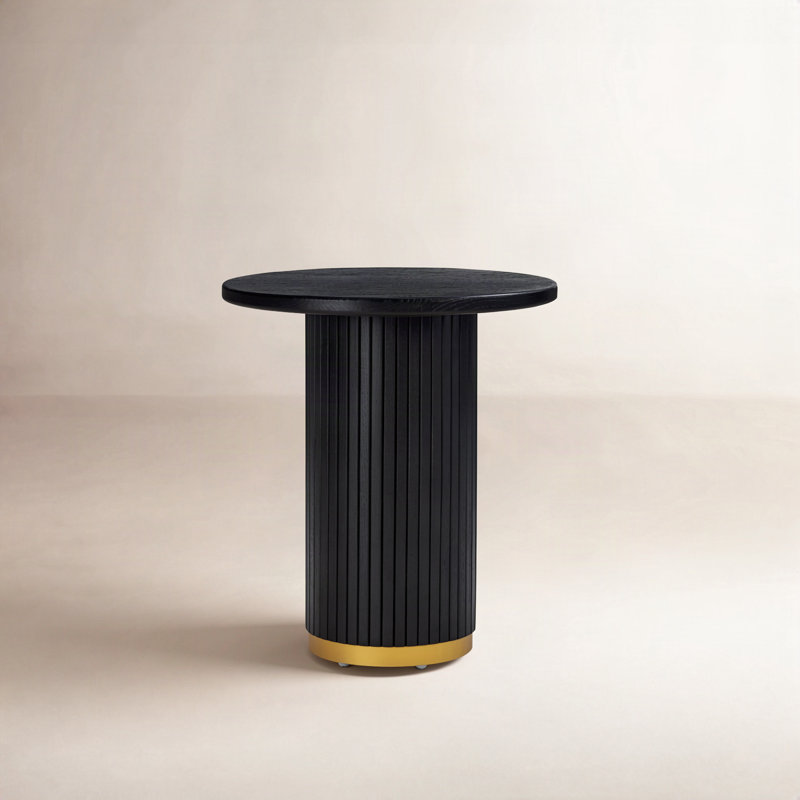 Diani Oak Wood Entry Table, Black