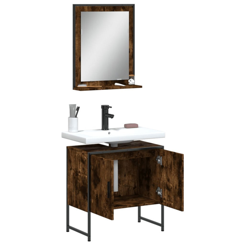 Abygaelle Bathroom Furniture Suite, Smoked Oak