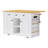 Large Kitchen Island with 2 Bar Stools,Power Outlet,Door Internal Storage Rack,Kitchen Storage Cart-272083210
