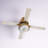 52" Lopato Brass and White 4-Blade LED Ceiling Fan