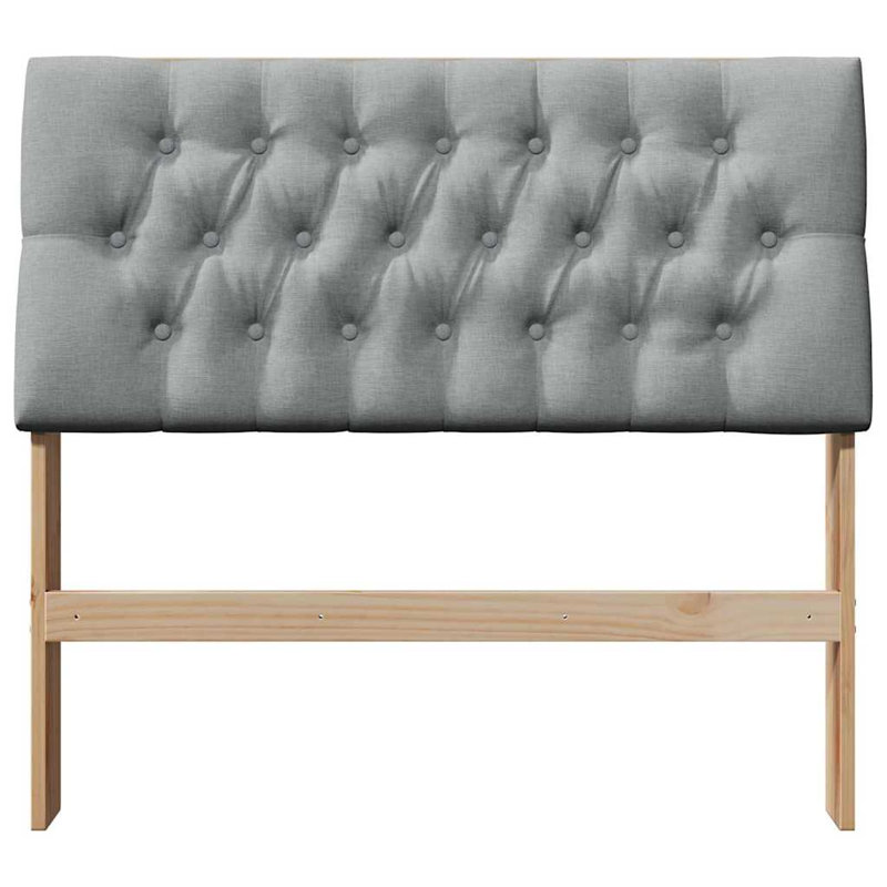 Solid Wood Headboard, Twin, Light Grey, Brown