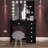 Boahaus Xanthe Lighted Makeup Vanity Desk with HD Mirror, 6 Drawers, and Add-On Lights-1275369314