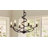 6 - Light Dimmable Candle Style Classic Chandelier With Wrought Iron Accents（Set Of 2）-768418007-768418004