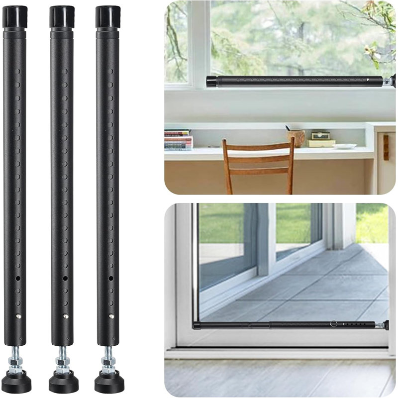 Sliding Door Security Bar, 3 Pack 18"-50" Adjustable Window Security Bars