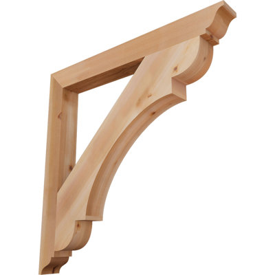 3 1/2"W x 38"D x 38"H Olympic Traditional Smooth Bracket, Western Red Cedar