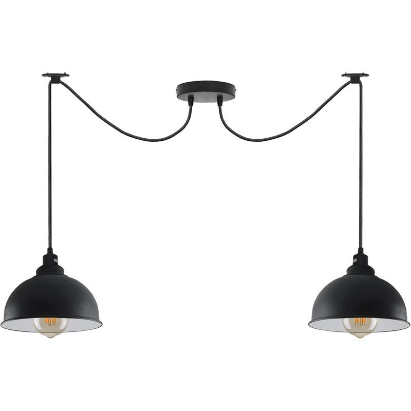 2 - Light Black Dome Pendant