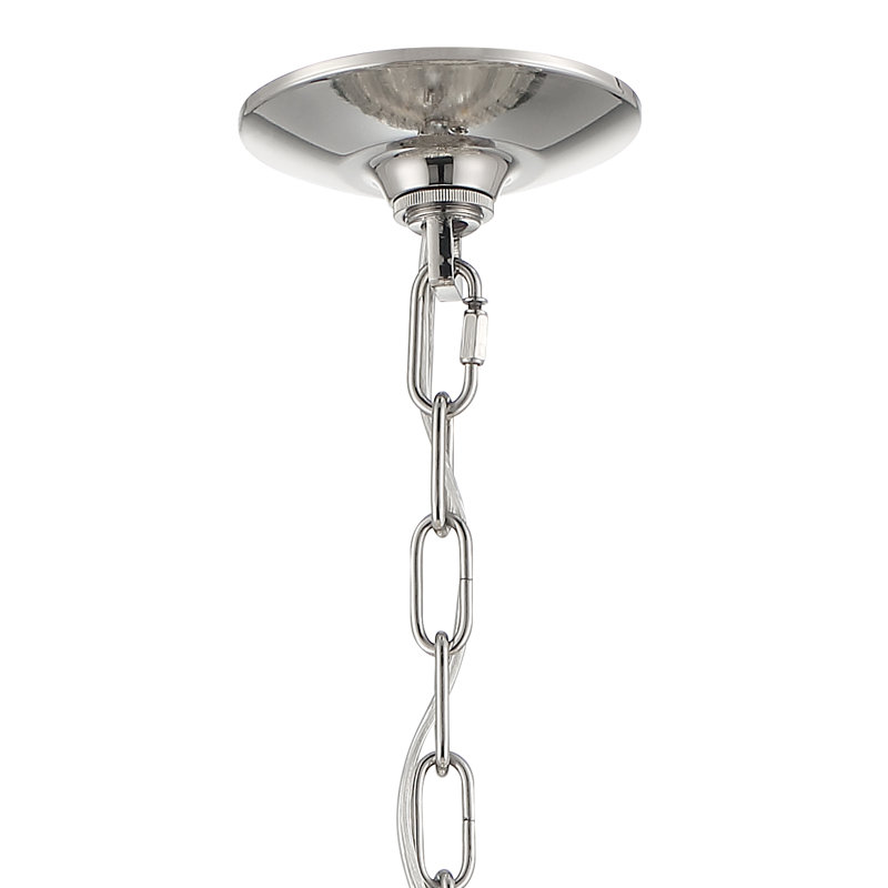 Lustre 16 lumières en nickel poli