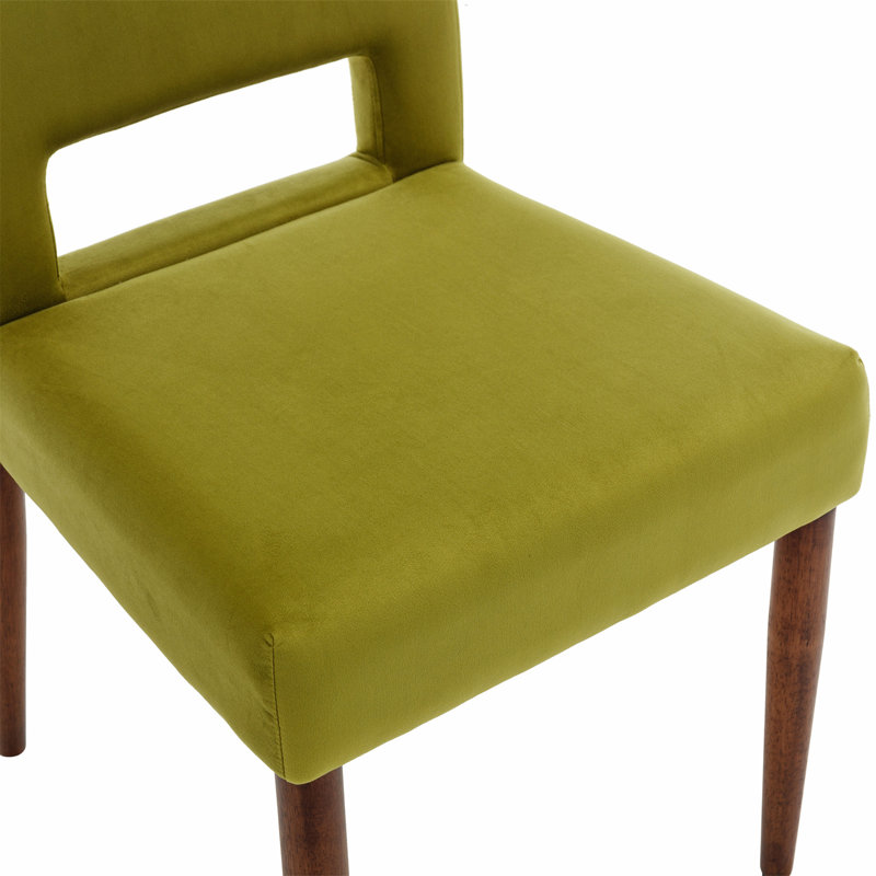 Chaise d'appoint en velours sahiba, Vert