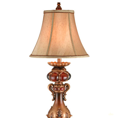 Lampe de table haute 31 po avec abat-jour en lin