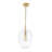 Glimmeri 1-Light Single Ribbed Clear Glass Pendant-226707551