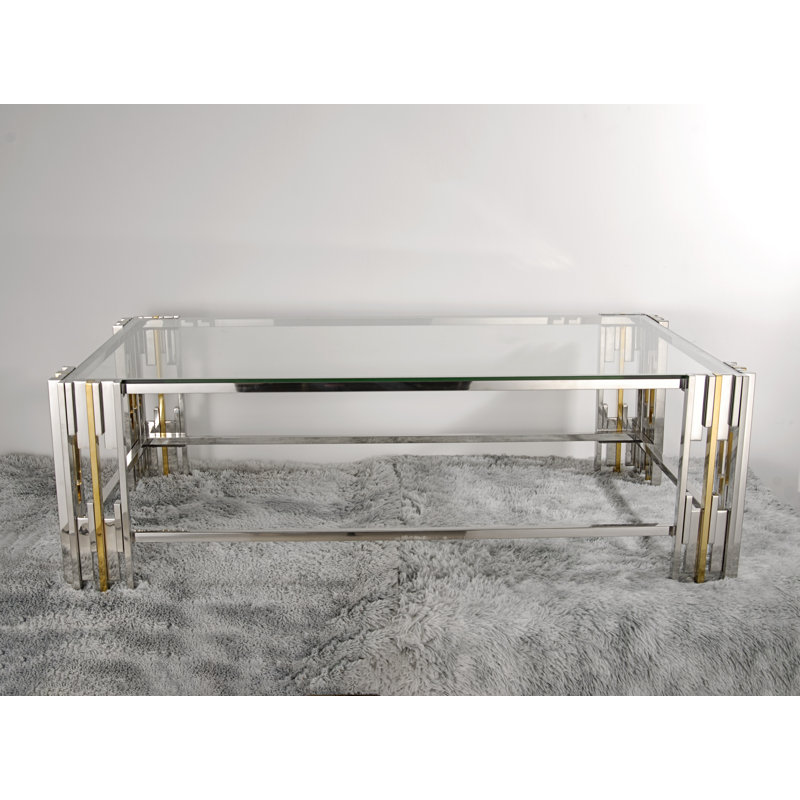 Mercer41 Inc Stainless Steel 52" Coffee Table