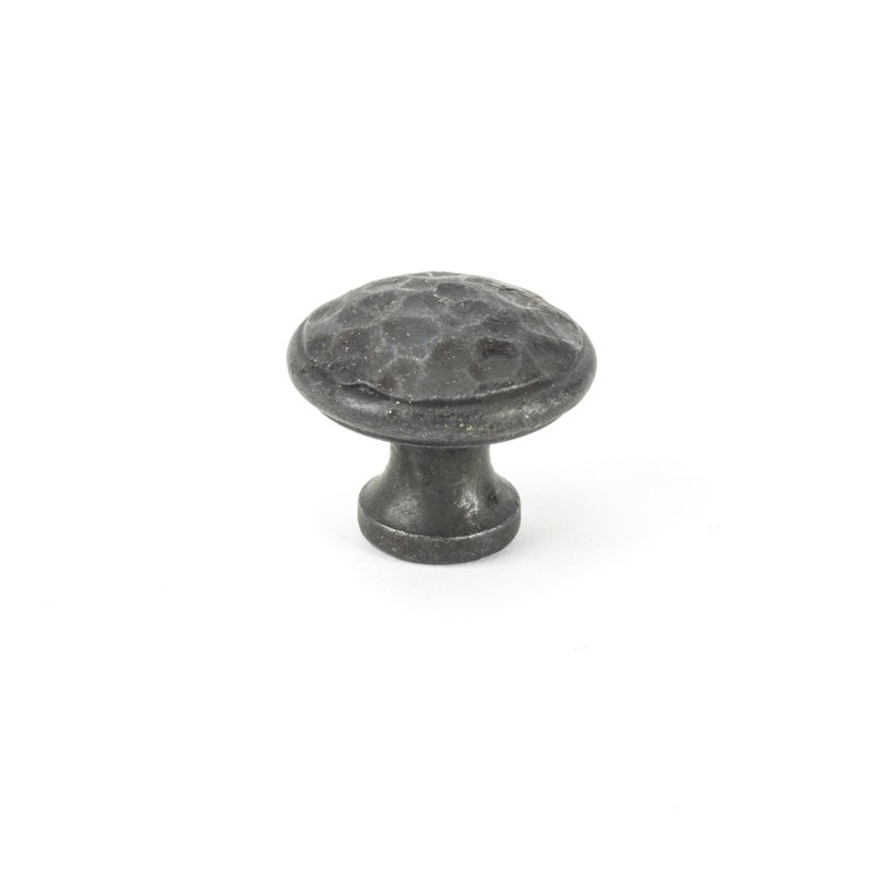 Hammered 30mm Diameter Round Knob, Beeswax