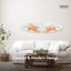 Décoration murale côtière en acrylique découpée représentant des tortues sous l'eau et une planche de surf, par Notoriart, 1 panneau, 152 x 38 cm-1277976697
