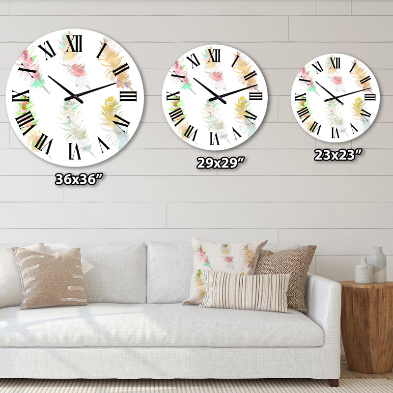 Horloge murale bohémienne et éclectique, Surdimensionné