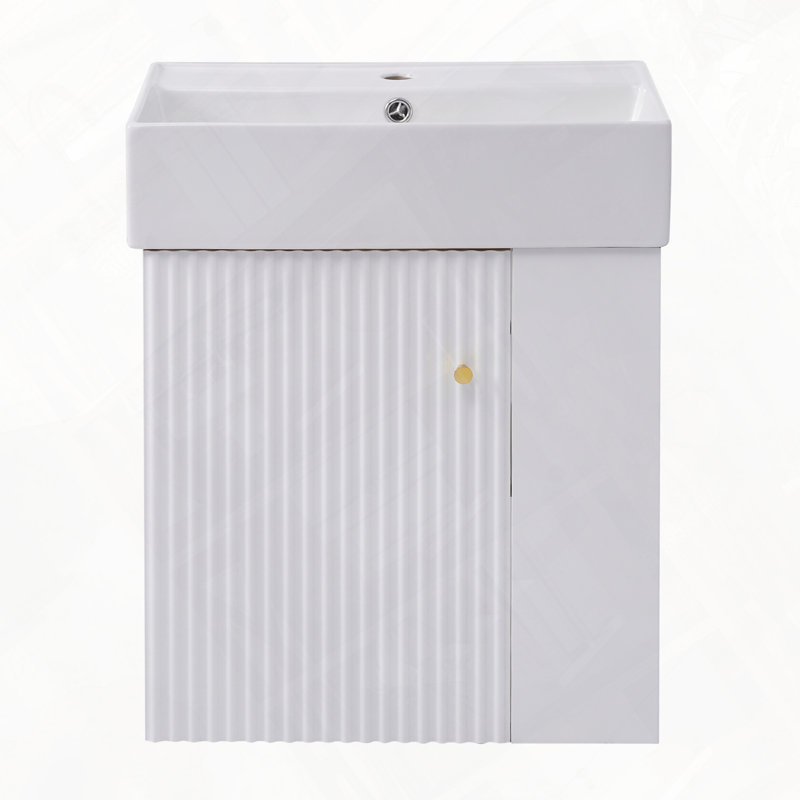 Meuble-lavabo flottant avec lavabo en céramique