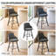 Tabouret de comptoir pivotant en lin rembourré avec dossier haut (ensemble de 3)-423412594-423412592-423412557